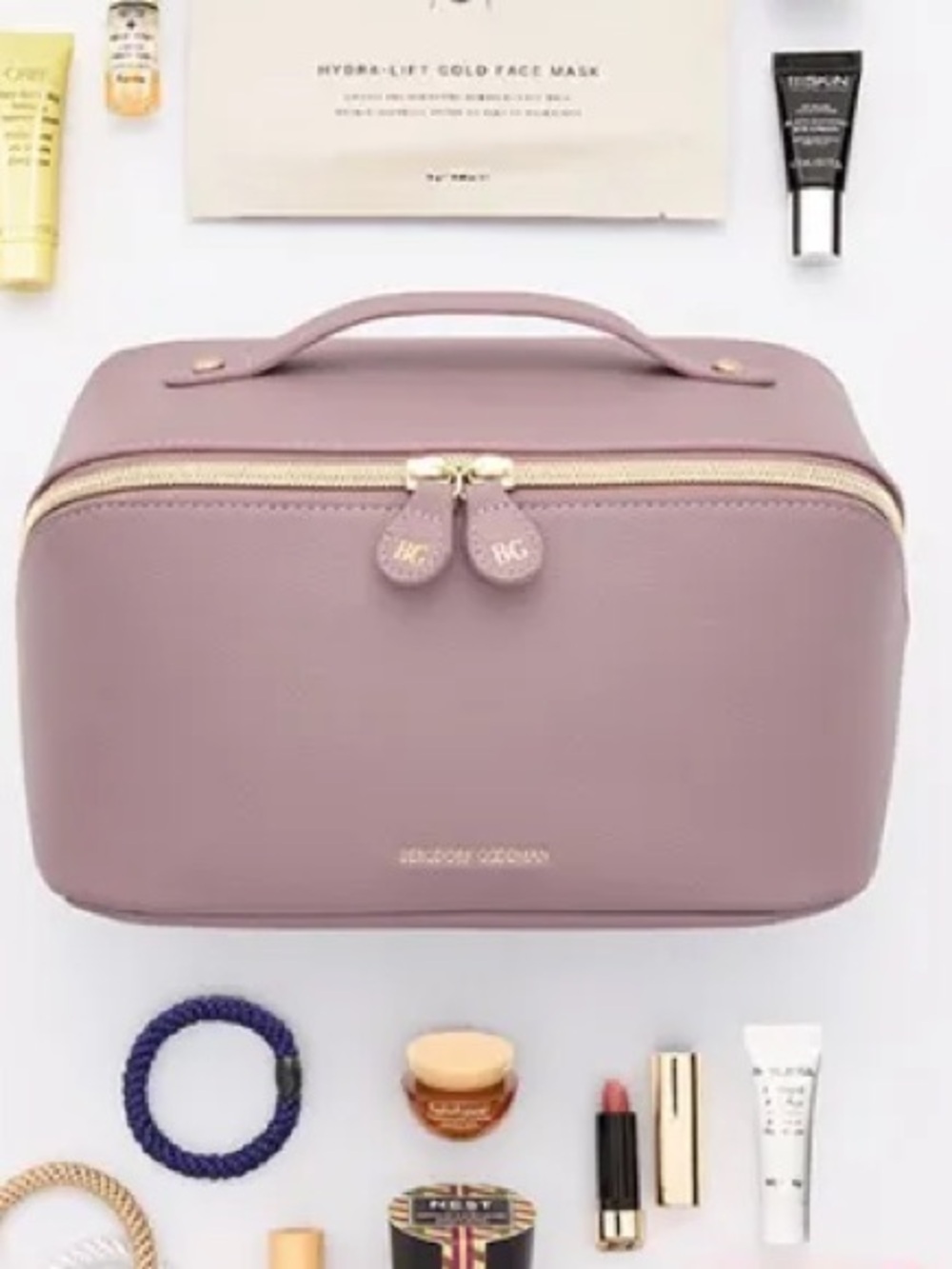Bergdorf Goodman Cosmetic Makeup Travel Zip Bag